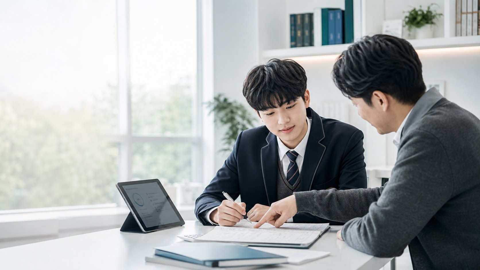 수학 진단과 단원 학습을 안내하는 수학끝판왕 활용 화면